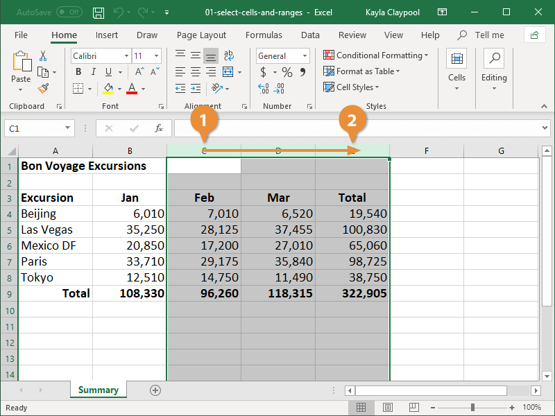 Excel Select Multiple Y Values From Different Worksheets