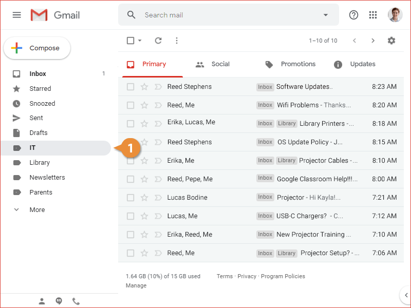 View and Manage Labels