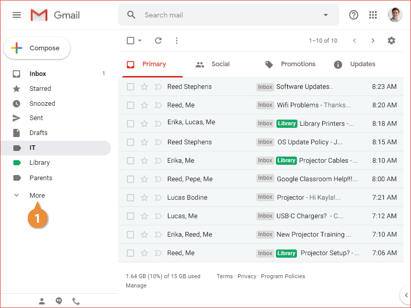 View and Manage Labels