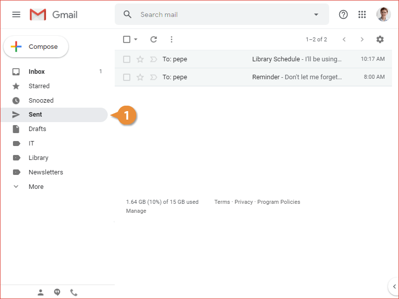 View Drafts and Sent Items