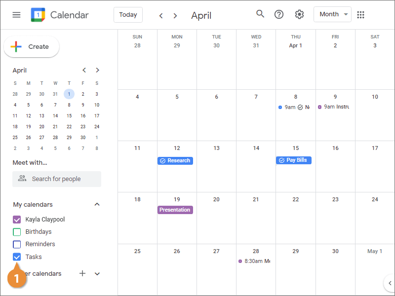 Create Tasks CustomGuide