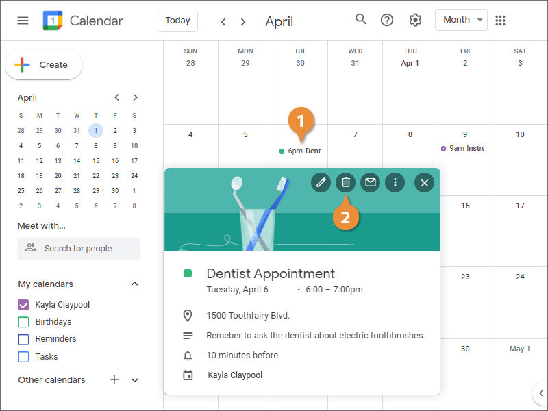 Duplicate And Delete Events CustomGuide