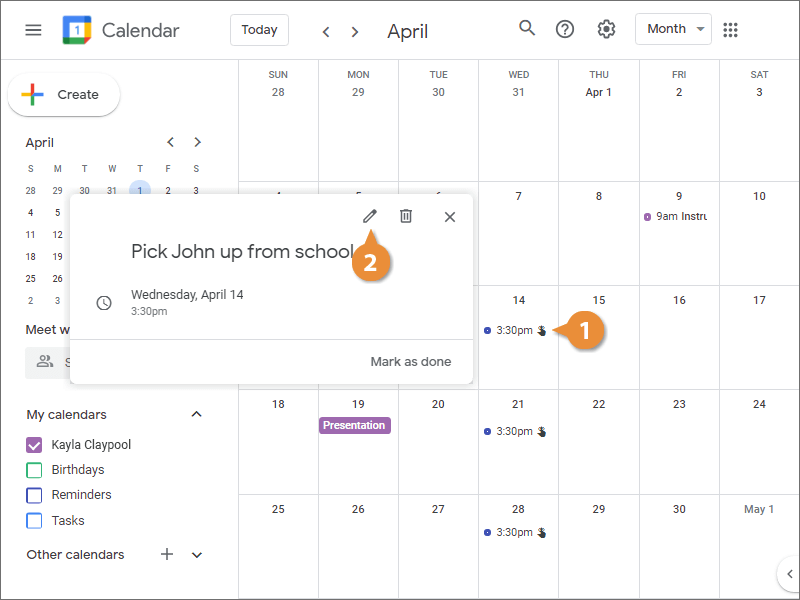 Edit And Delete Reminders CustomGuide
