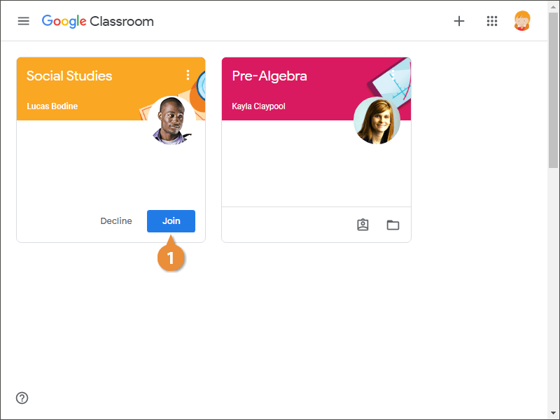 Sign In to Google Classroom