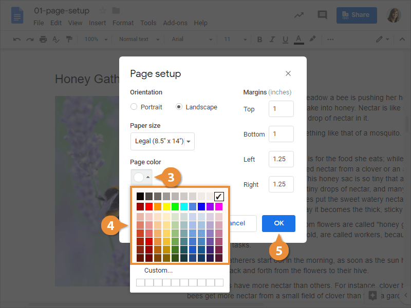 Page Setup