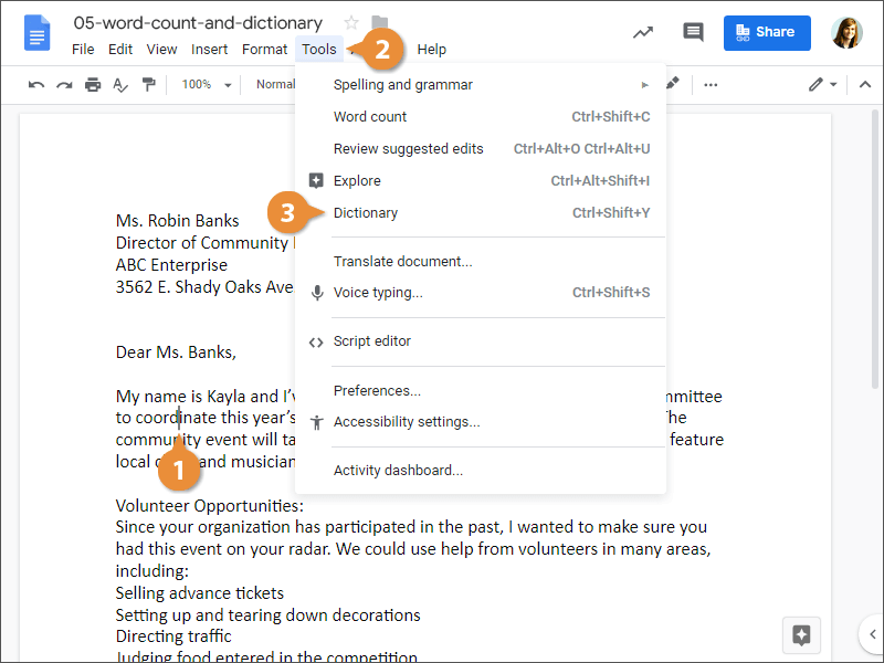 Word Count and Dictionary