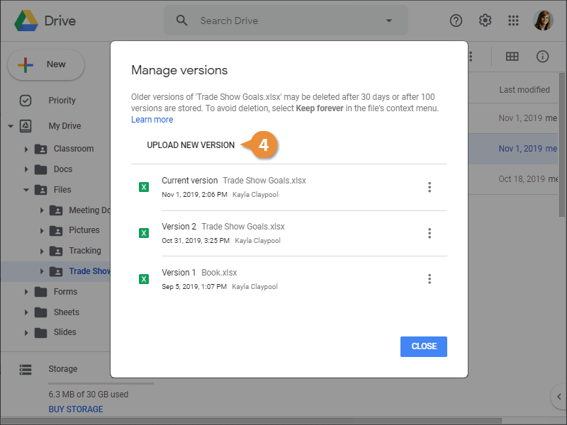 Manage File Versions