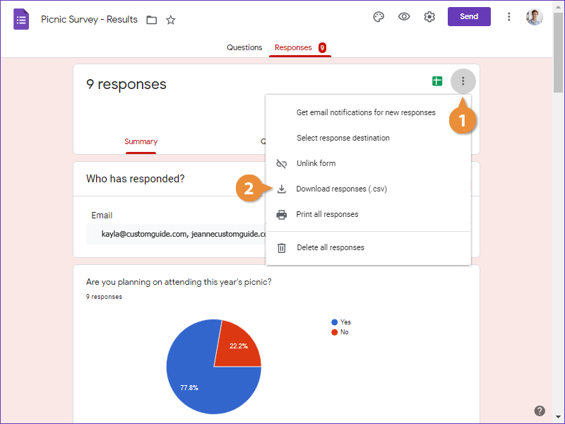 Download Responses