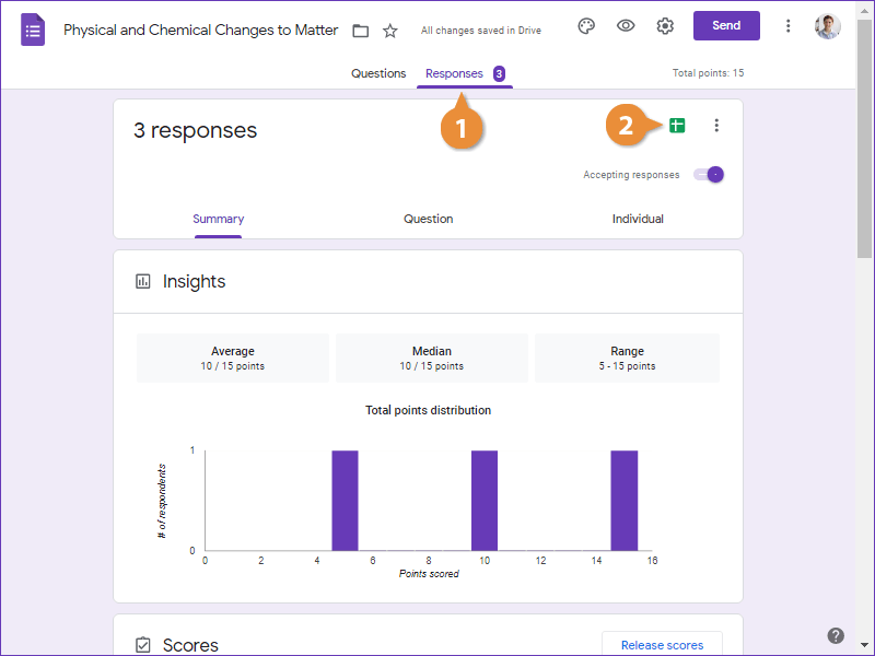 View Quiz Responses