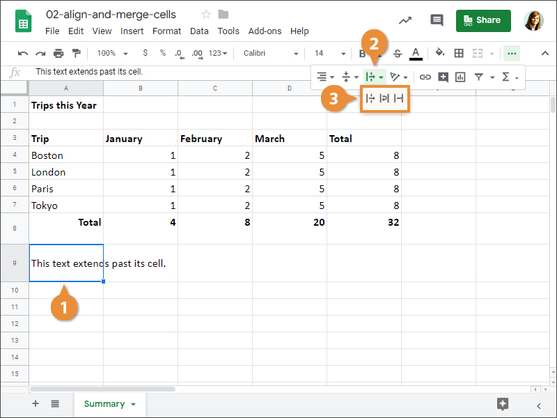 How to wrap text in Google Sheets.