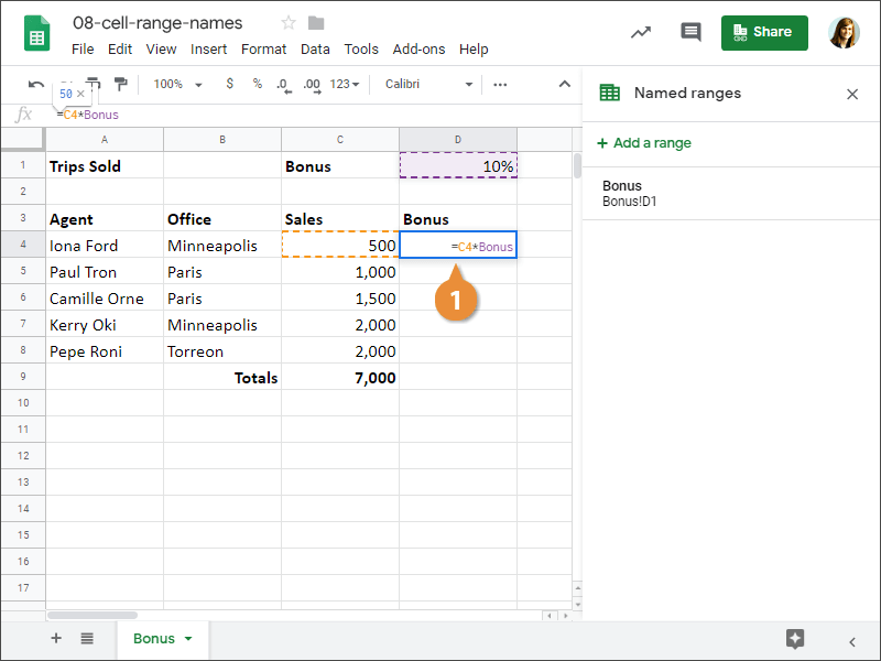 Cell Range Names