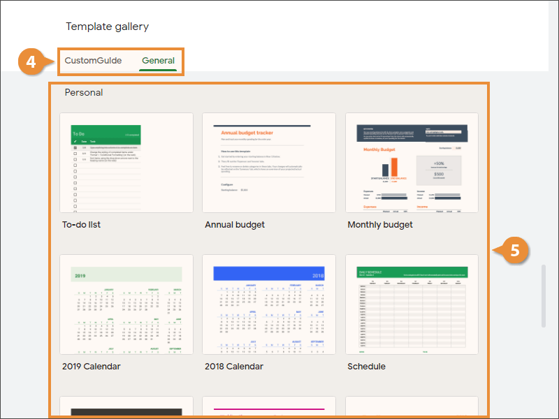 Create a Spreadsheet from a Template