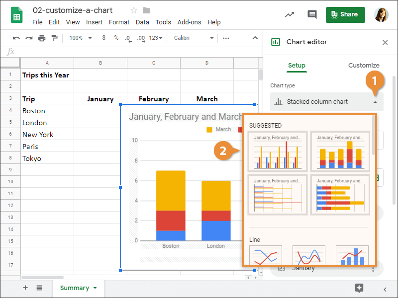 Customize a Chart