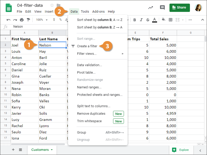 Filter Data