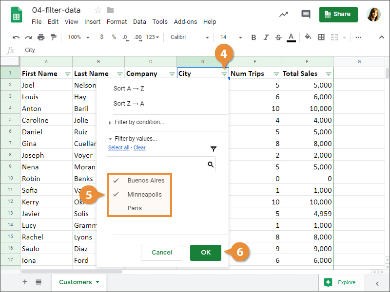 Filter Data