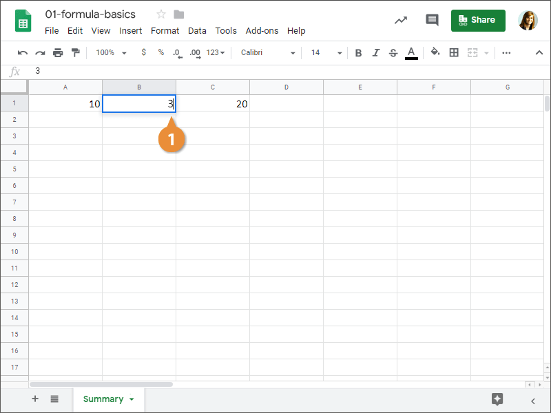 How to update a formula in Google Sheets.