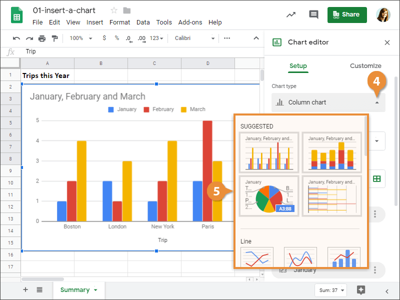 Insert a Chart