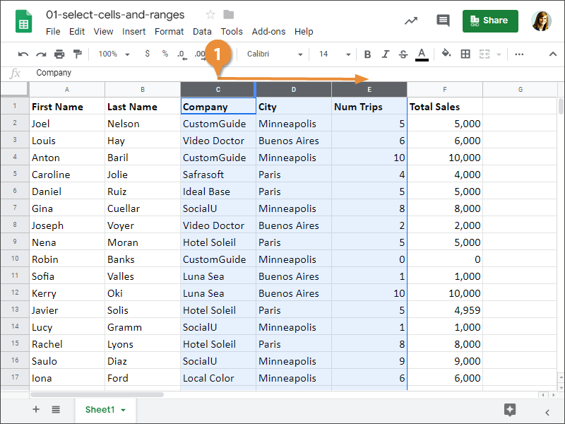  Select Cells and Ranges 