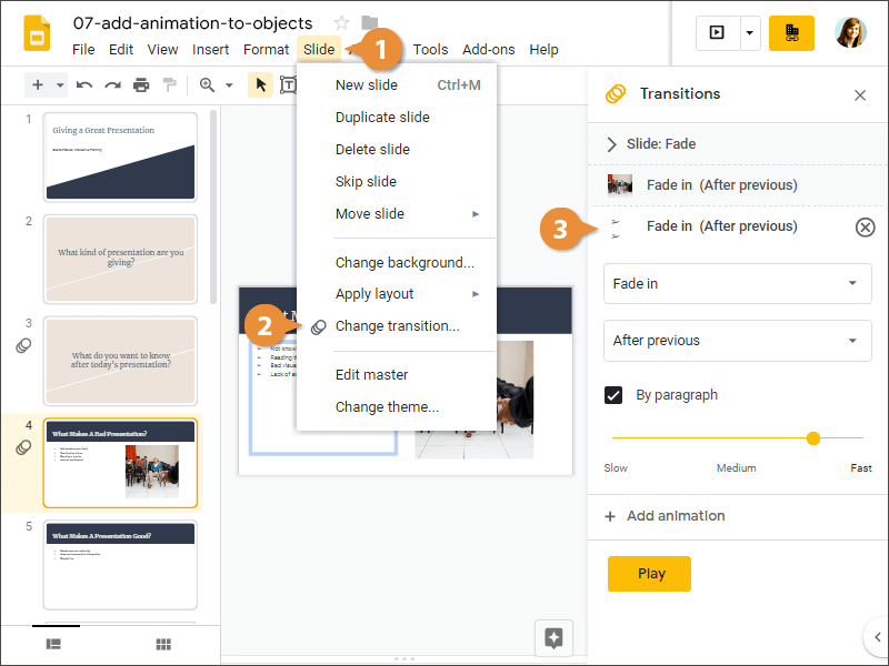 Change Animation Order