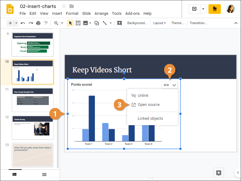 Edit a Chart