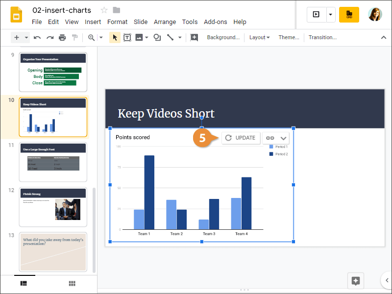 Edit a Chart