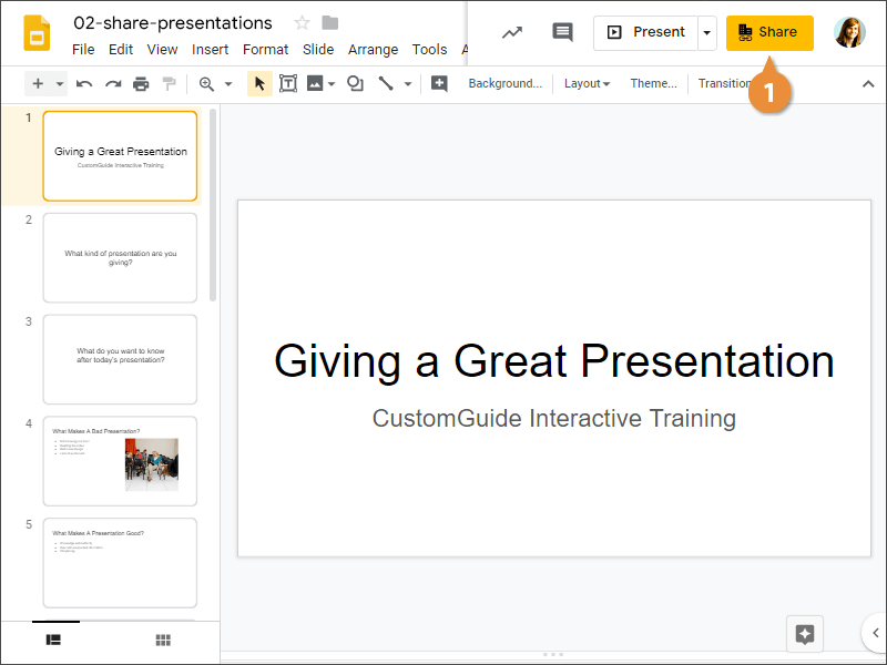 Share a Presentation