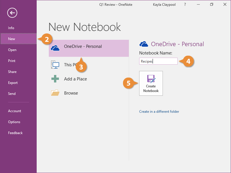 Create a New Shared Notebooks