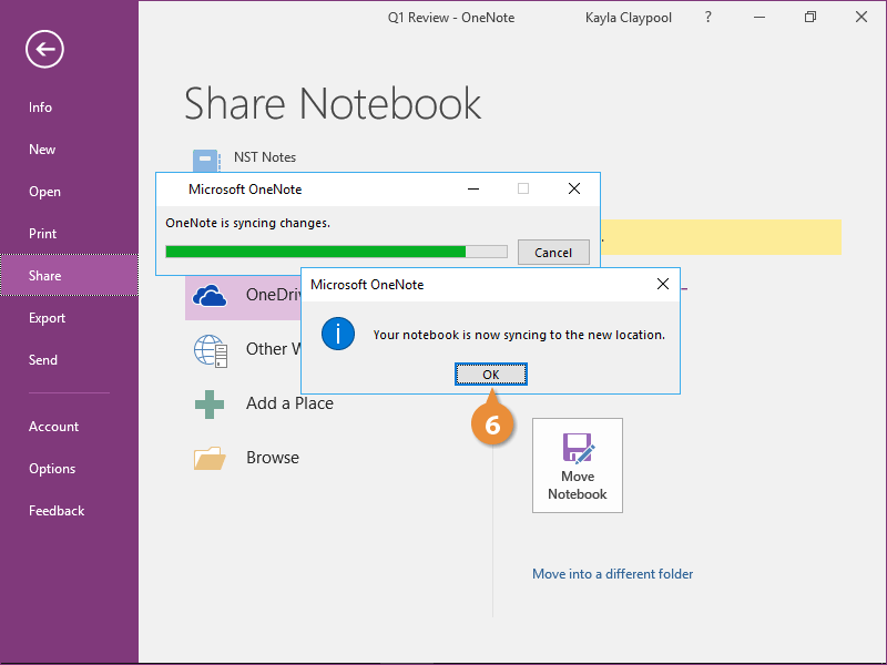 Share an Existing Notebooks