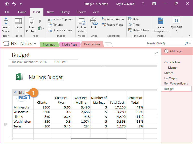 Edit a Spreadsheet