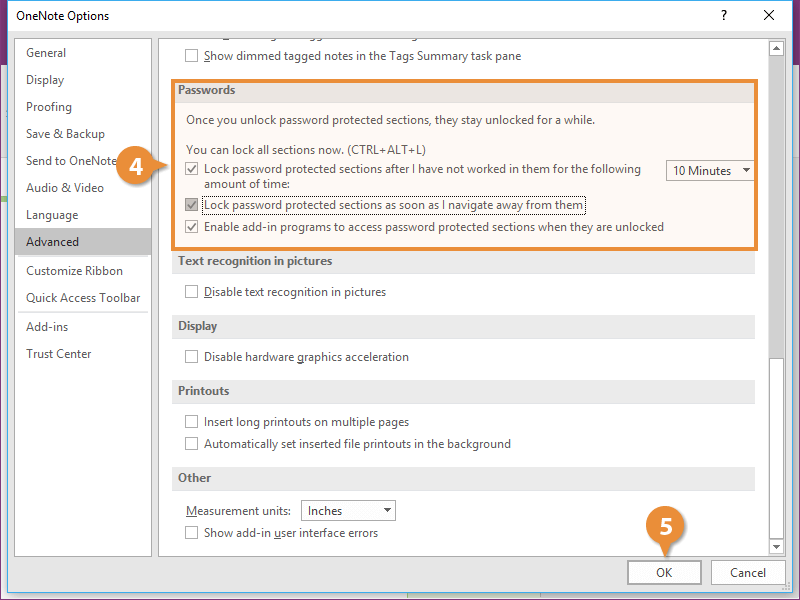 Password Options