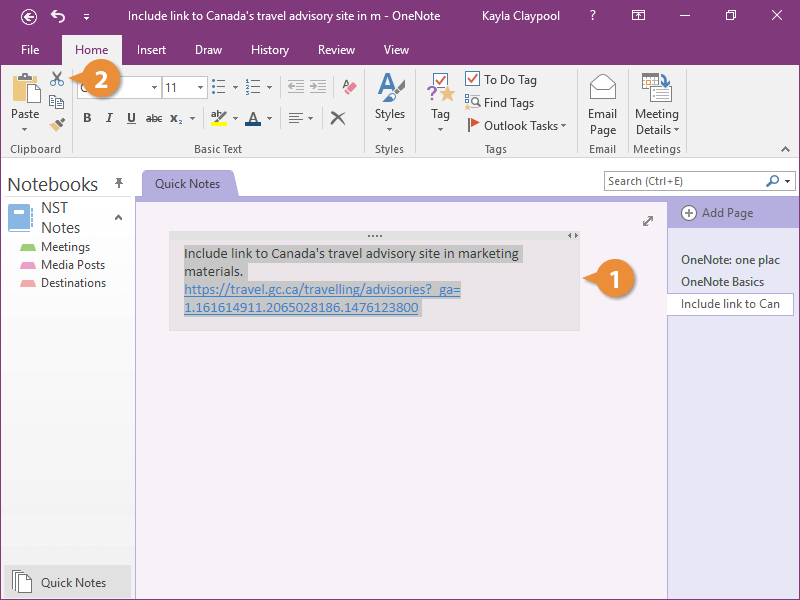 microsoft onenote quick notes save on reboot