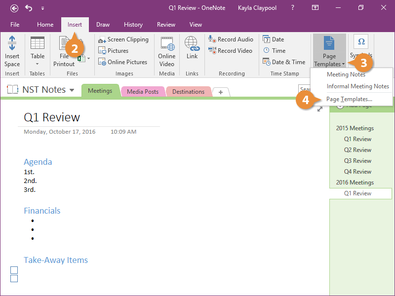 Set A Default Template CustomGuide