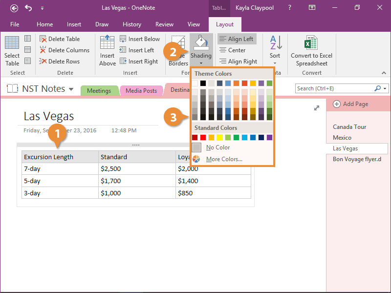 Apply Table Shading