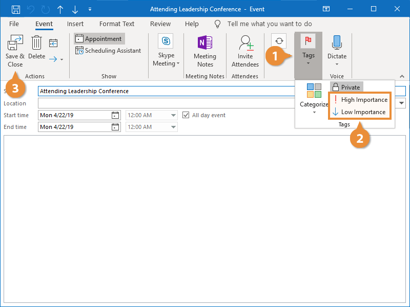 Appointment Options