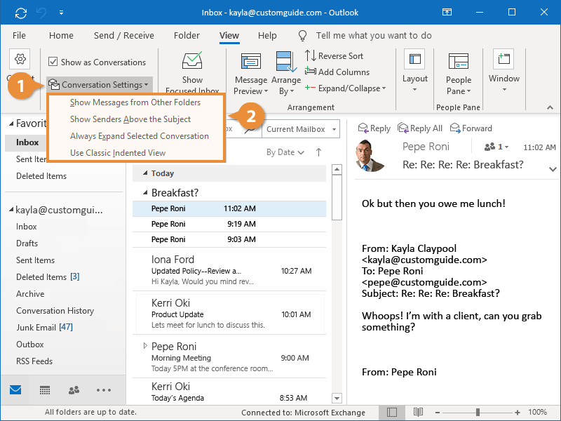 Microsoft Outlook Conversations CloudSmart IT