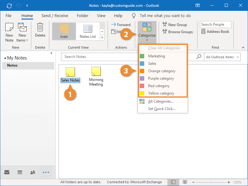 Create and Organize Notes