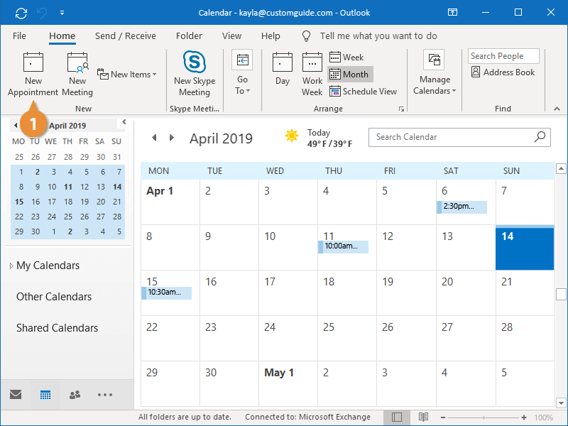 how to share calendar in outlook and make appointments