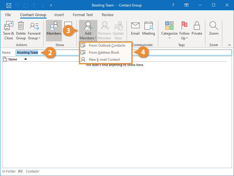 Create Contact Groups