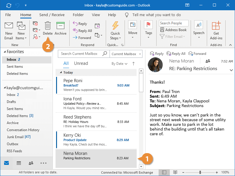 how to access old emails in outlook