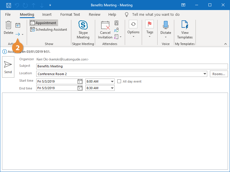 Forward Calendar Items