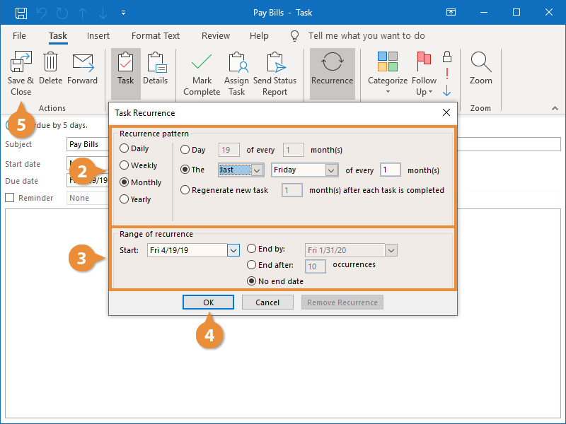 Recurring Tasks