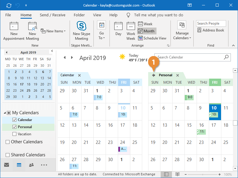 Work with Multiple Calendars