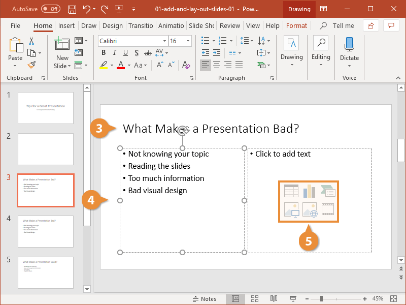 how to change the layout in powerpoint presentation