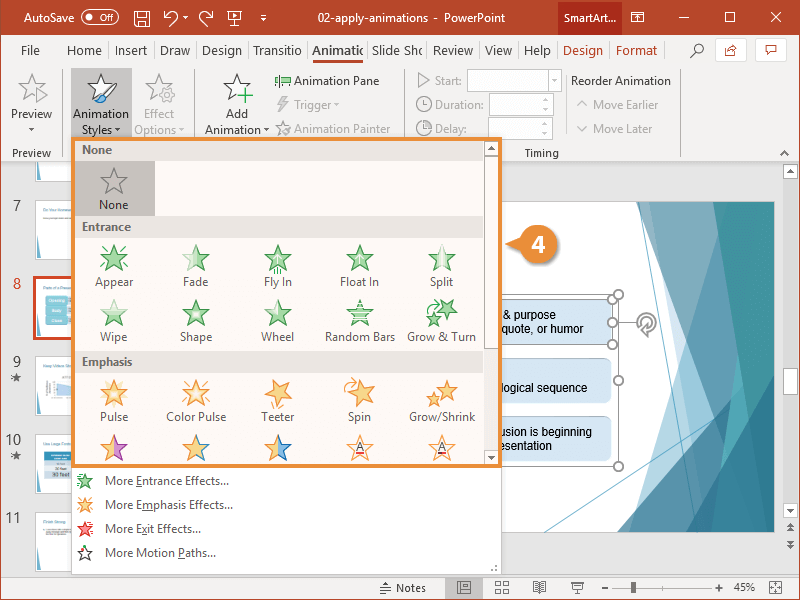 what is custom animation in presentation