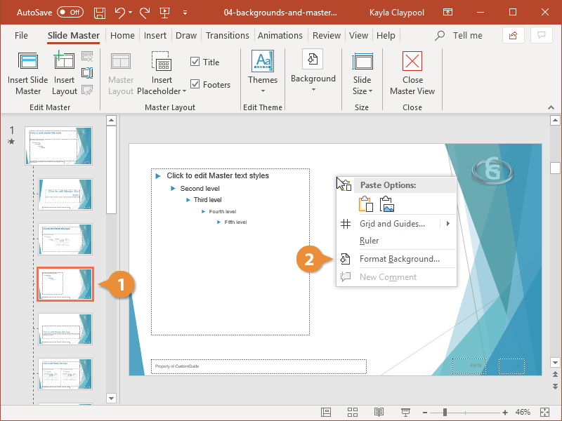 Change the PowerPoint Background Image | CustomGuide