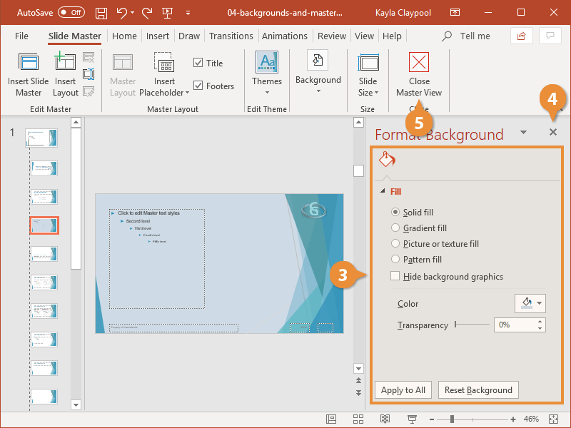 Change the PowerPoint Background Image | CustomGuide