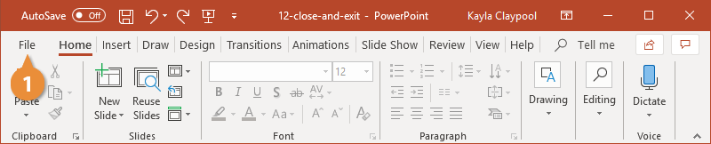 how to exit a powerpoint presentation