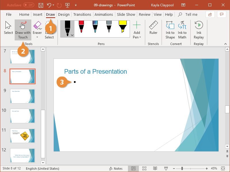 what is presentation drawing used for