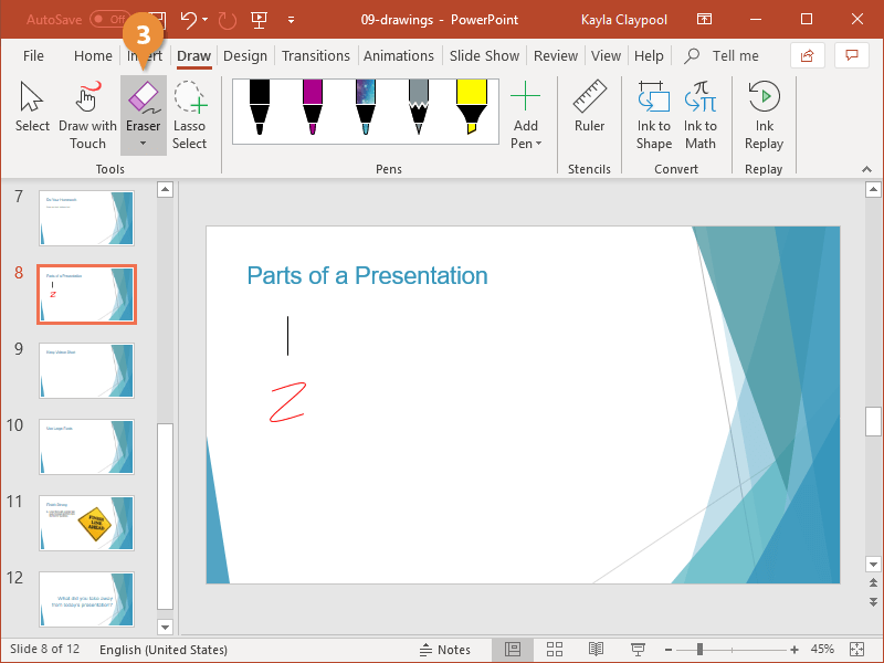 presentation tools draw on screen