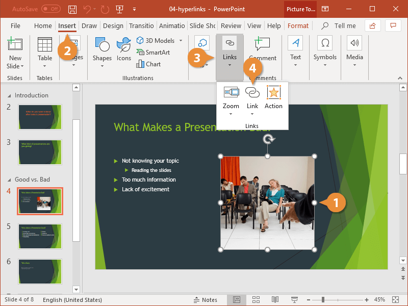 how to get link of powerpoint presentation